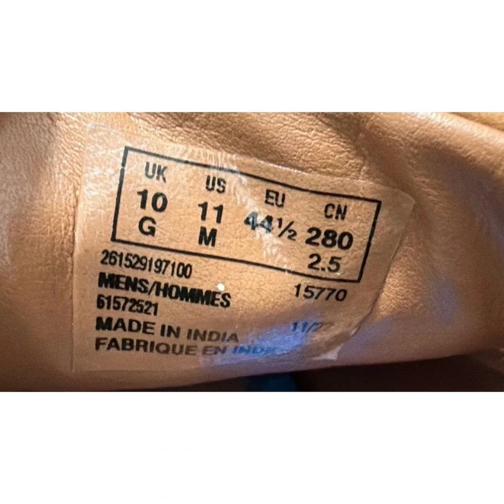 Clarks Men's Whiddon Plain‎ Oxford Shoes Dark Tan Leather Size 10M Dress Shoes